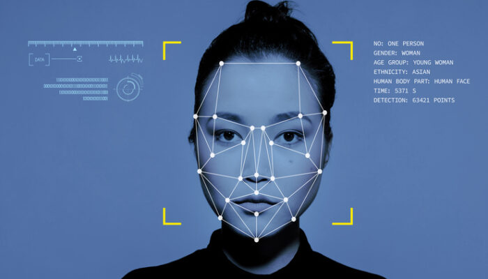 Biometrie Gesichtskontrolle